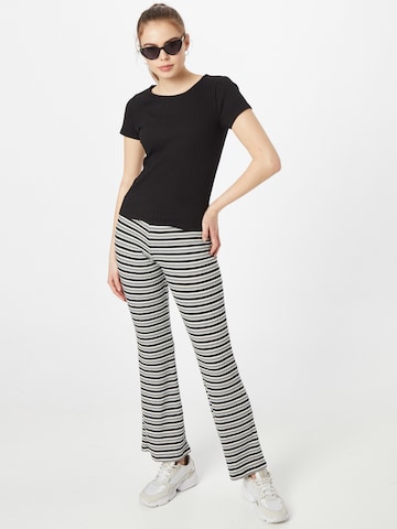 Monki Flared Hose in Schwarz