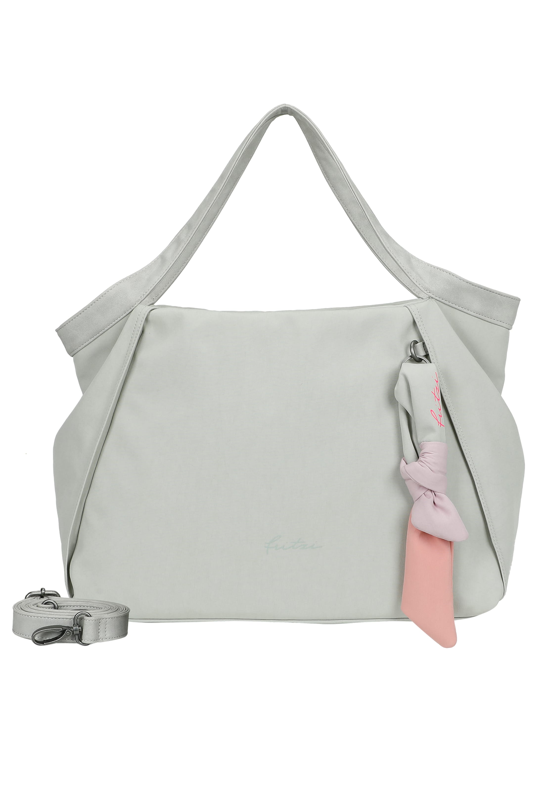 Fritzi aus Preußen Schultertasche 'Slouchy' in Grau: Vorderseite