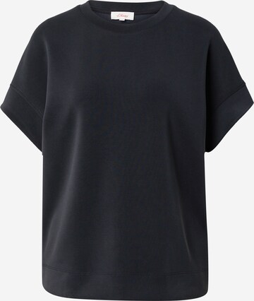 Sweat-shirt s.Oliver en noir : devant