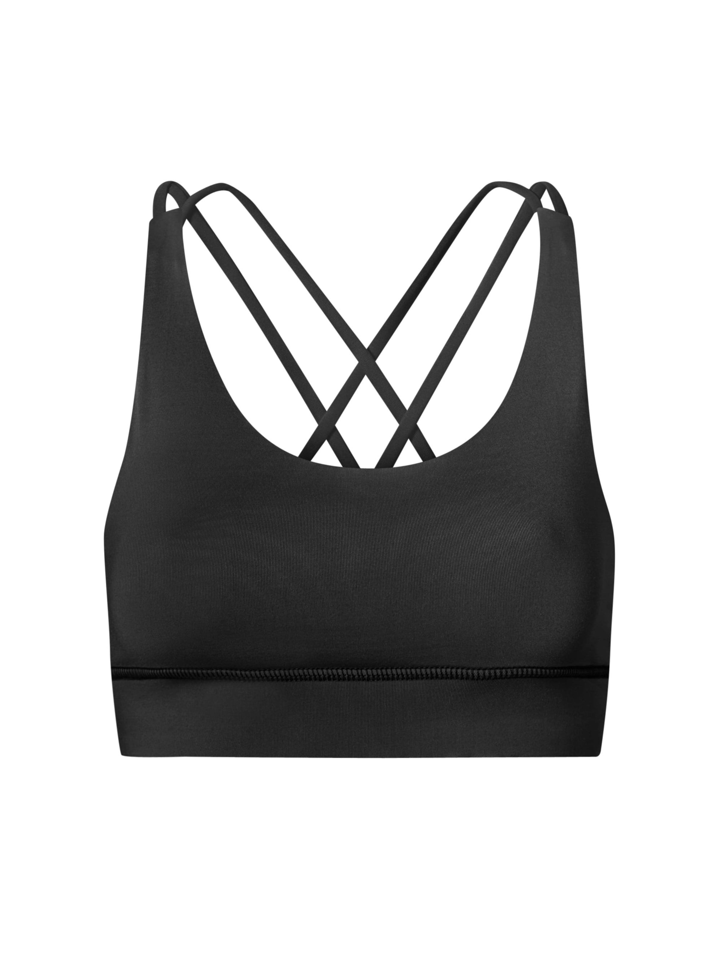 Hey Honey - Bustier Sujetador deportivo 'Criss Cross' en negro: frente