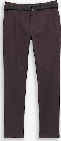 Pantalon chino TOM TAILOR en marron : devant