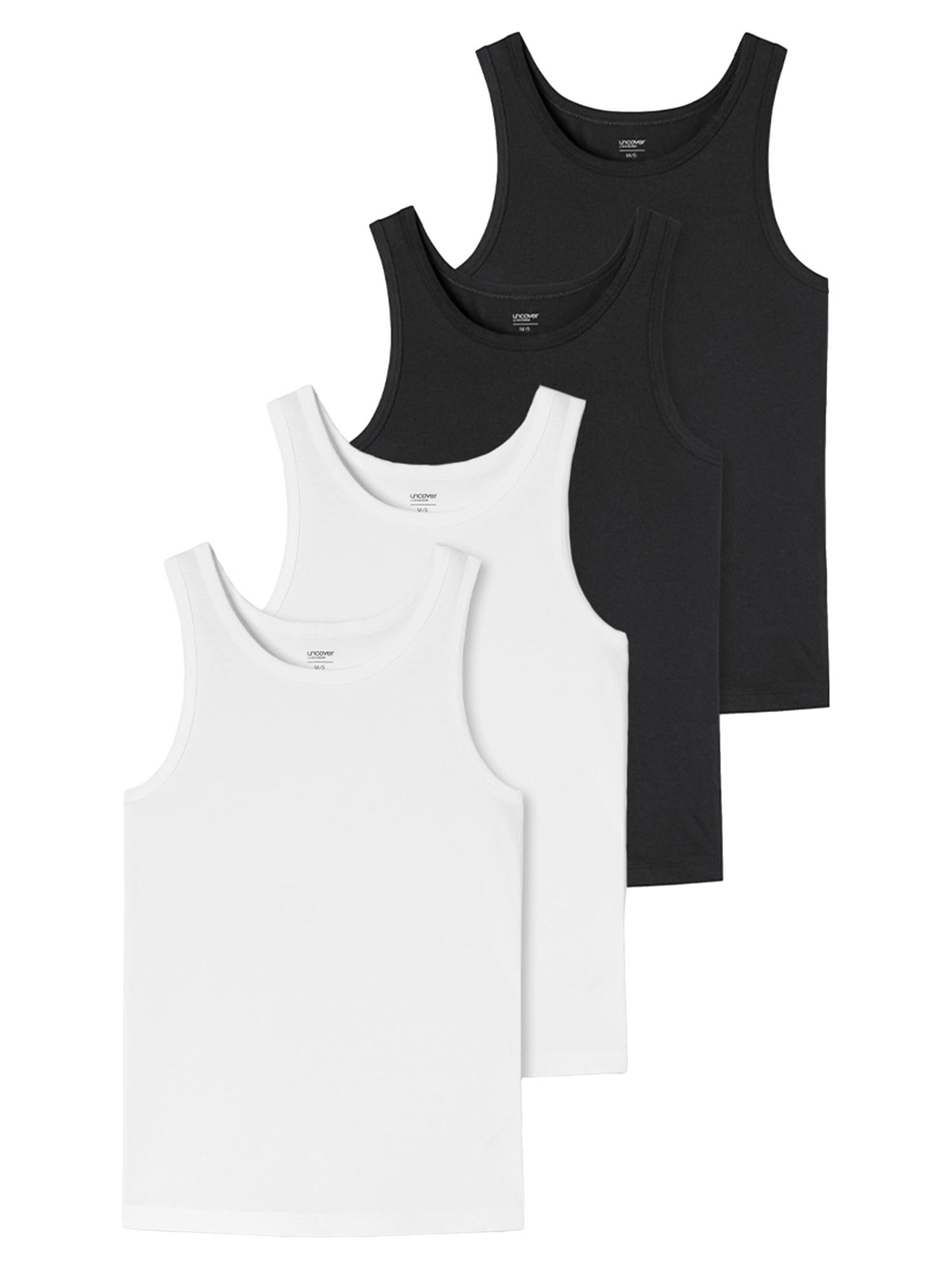 uncover by SCHIESSER Undershirt 'Basic' in S in Black / White, Item view