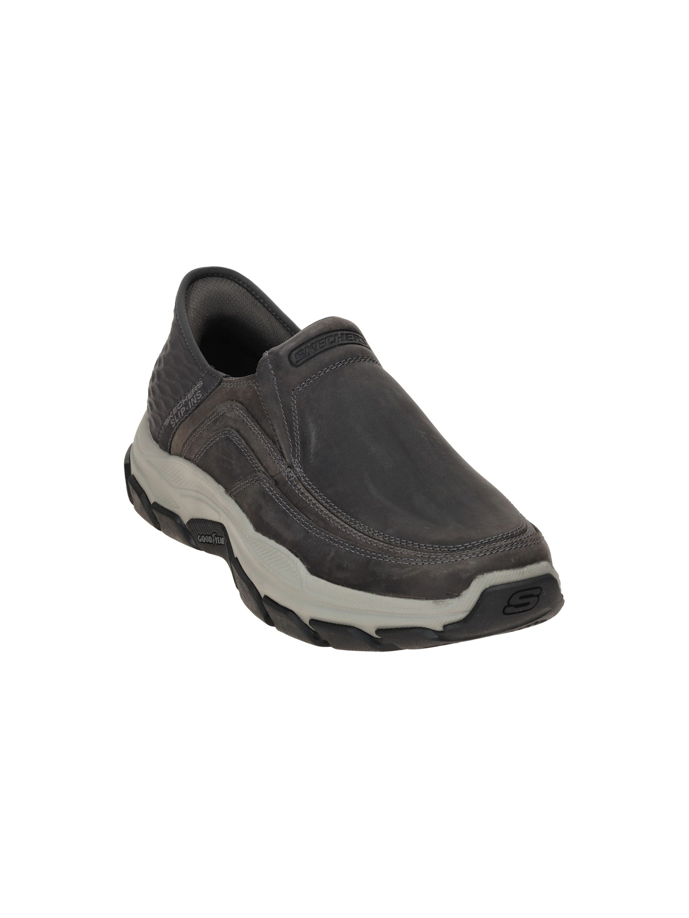 SKECHERS Hausschuh 'Skechers RESPECTED Schuhe grau SLIP-INS 204810'‌‌‌‌‌‌‌ in Grau