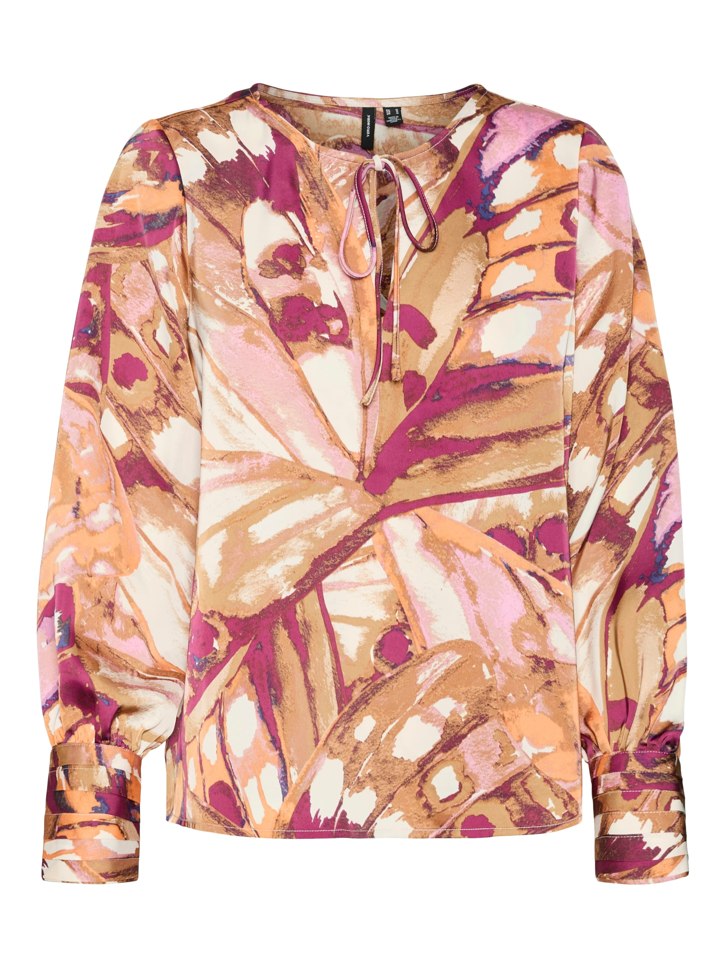 VERO MODA Bluse 'VMLINEA LYKKE' in Braun: Vorderseite