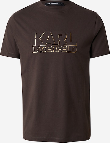 Karl Lagerfeld Koszulka w kolorze brązowy: przód