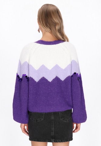 IZIA Gebreid vest in Lila