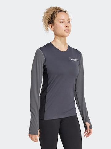 T-shirt fonctionnel ADIDAS TERREX en gris : devant