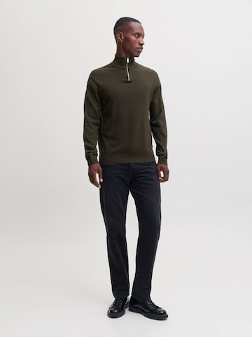 JACK & JONES Sweater 'JJEEMIL' in Brown