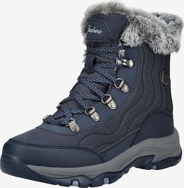 Bottines à lacets SKECHERS en bleu : devant