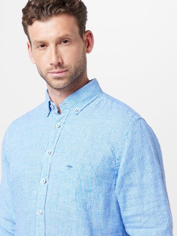 FYNCH-HATTON Slim fit Button Up Shirt in Blue