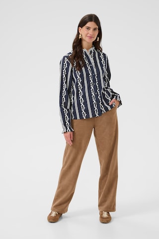 Chemisier 'Sabina' Cream en bleu