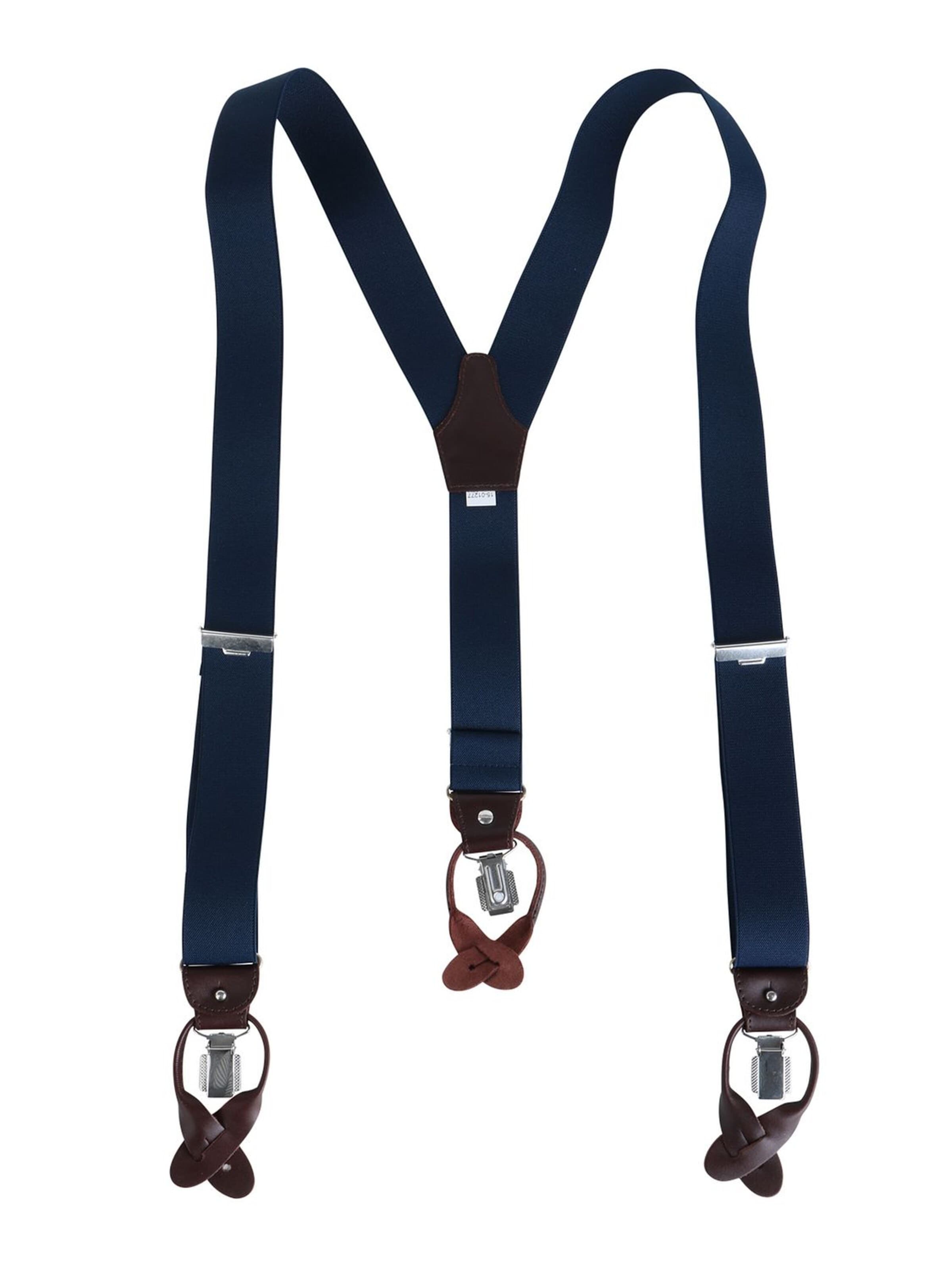 Profuomo Suspenders in Blue: front
