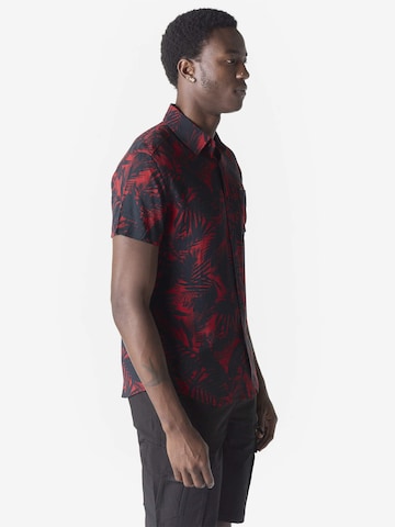 KOROSHI Slim fit Button Up Shirt in Red