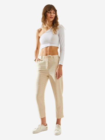 Bianco Lucci Regular Broek in Beige