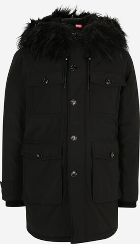 DIESEL Between-Seasons Coat 'W-JORGY' in Black: front