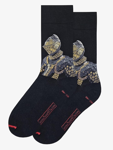 MuseARTa Socks 'Unknown Artist - Löwenrüstung' in Black: front