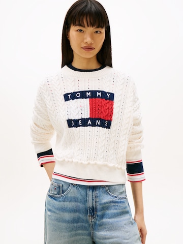 Tommy Jeans Pulóver - fehér: elől