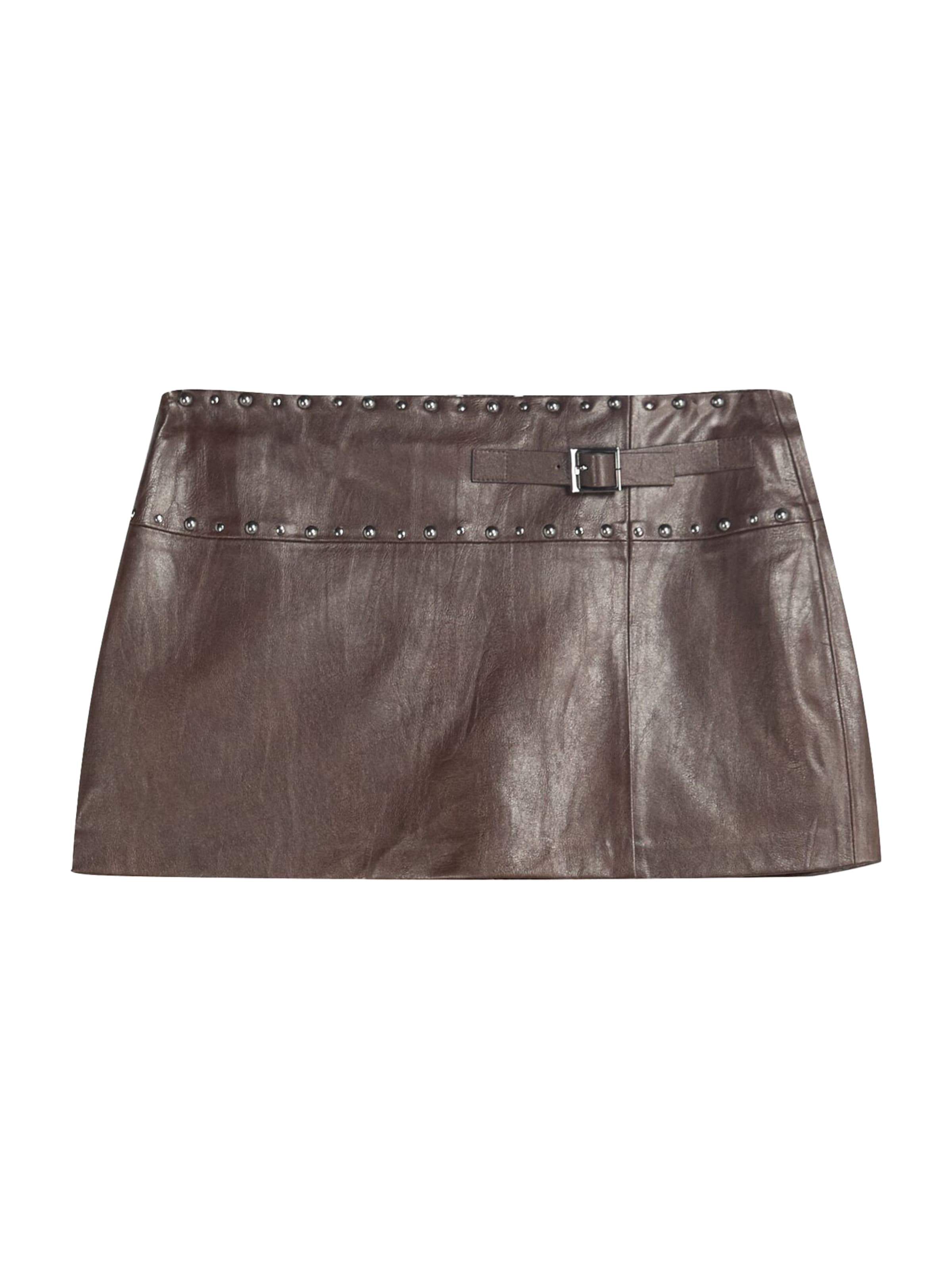 Bershka Sukně – hnědá: přední strana