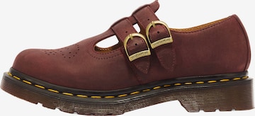 raudona Dr. Martens Balerinos su dirželiais '8065': priekis