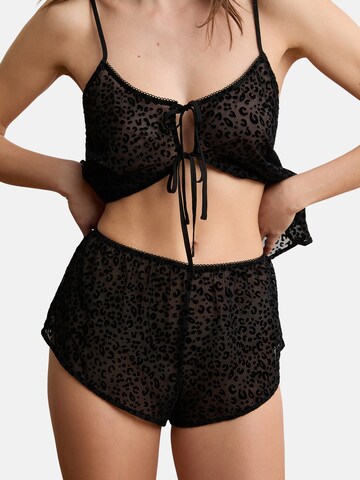 Pantaloncini da pigiama 'PRESTIGE' di ETAM in nero: frontale