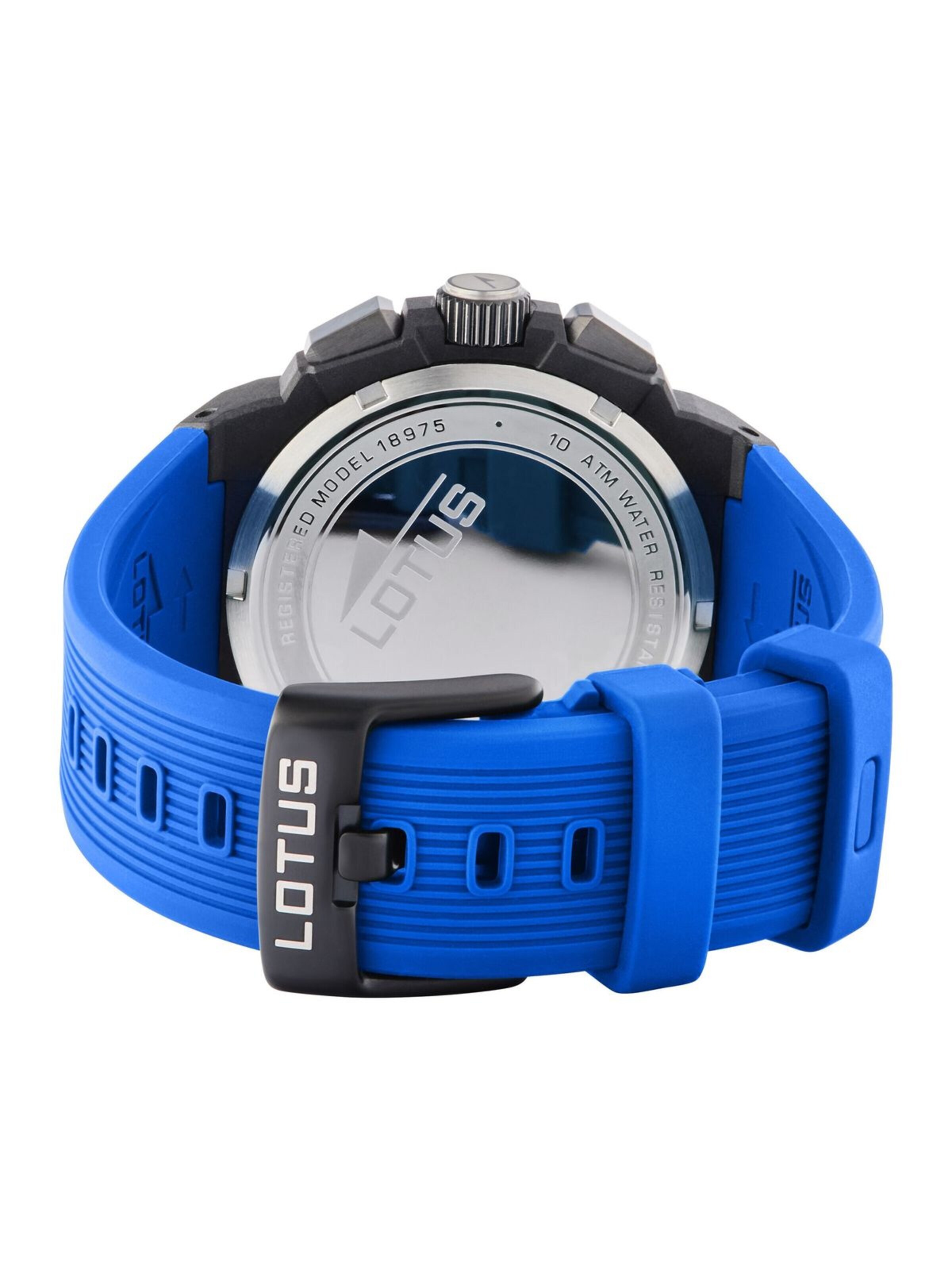 Montre à affichage analogique Lotus en bleu