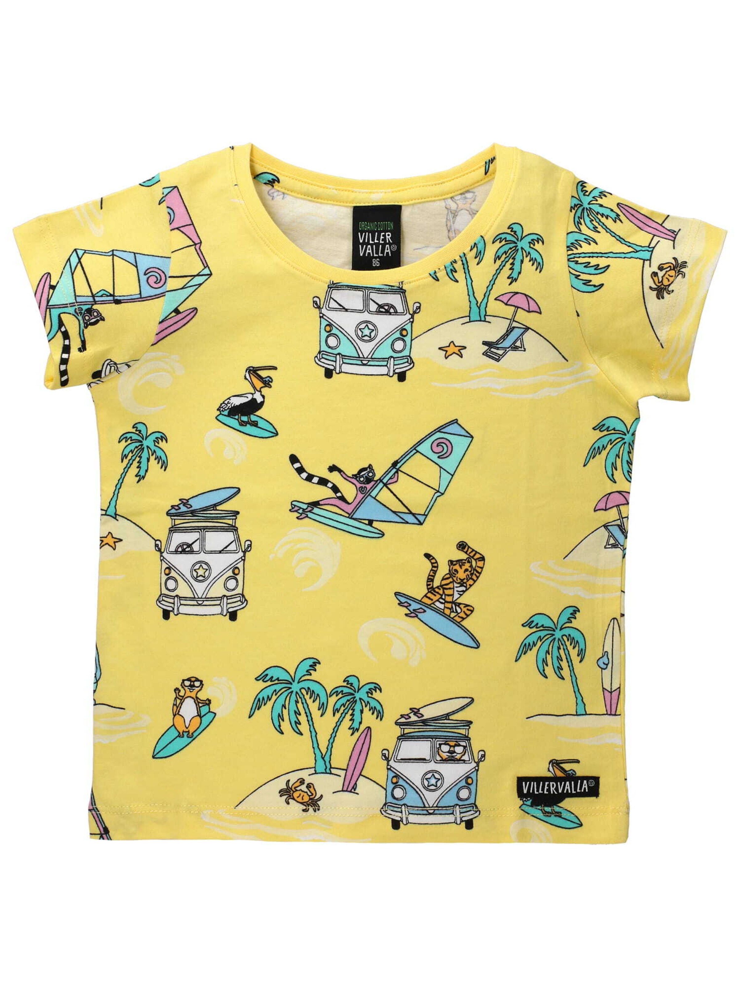 Villervalla T-Shirt 'Surf Lemon' in Gelb: Vorderseite