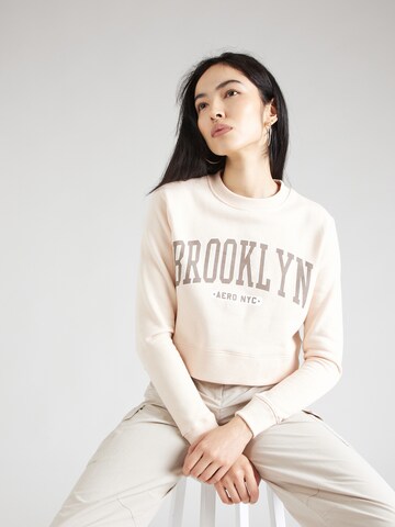 Sweat-shirt 'BROOKLYN' AÉROPOSTALE en beige