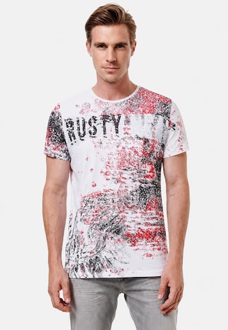 Rusty Neal T-Shirt in Weiß: Vorderseite