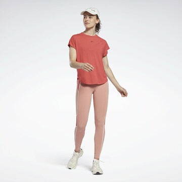 Reebok Skinny Sporthose in Rot