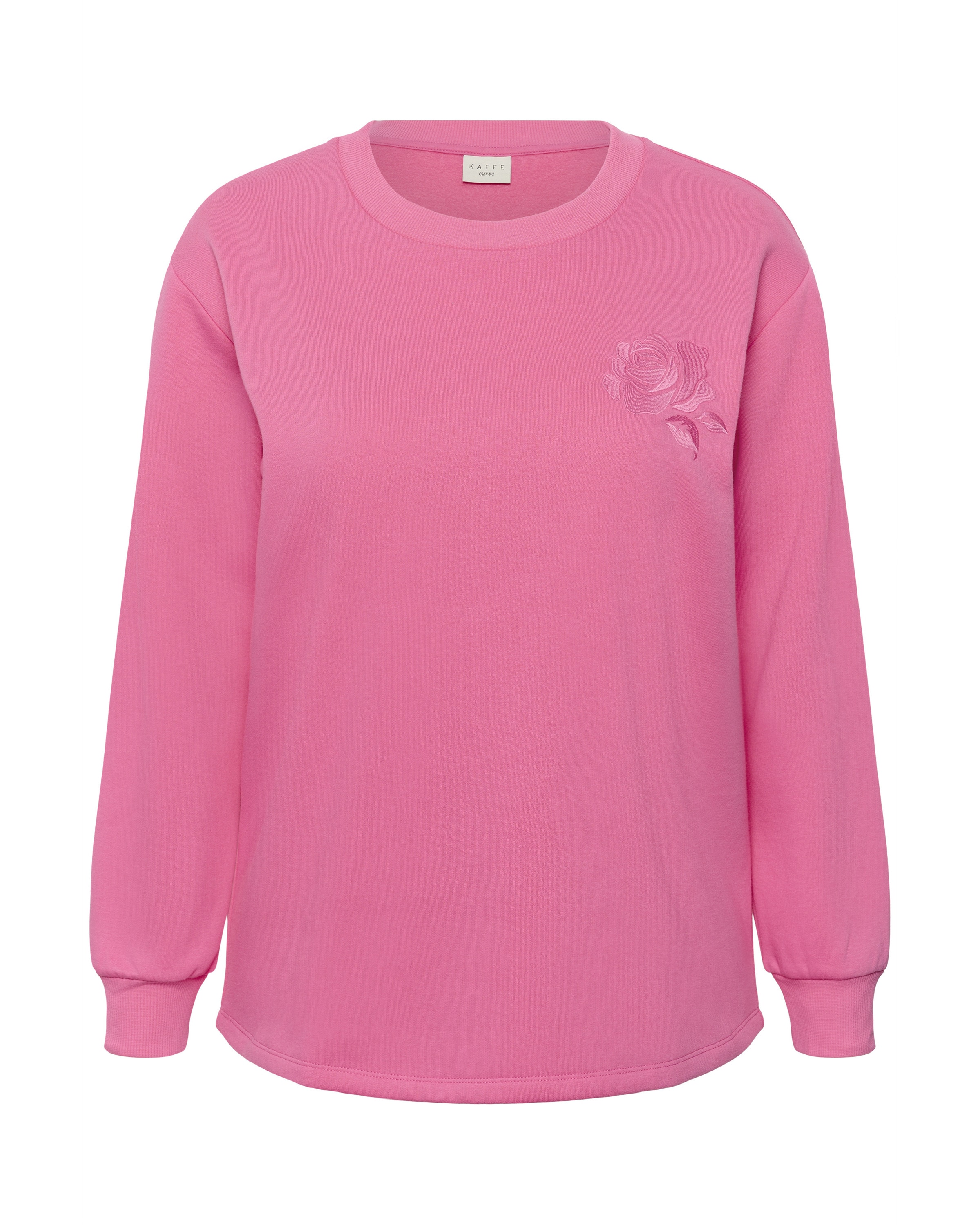 Sweat-shirt 'KCSus' KAFFE CURVE en rose : devant