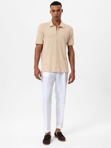 Antioch Comfort fit Button Up Shirt 'Zagreb' in Beige