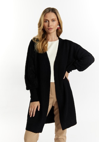 Usha Knit Cardigan in Black: front