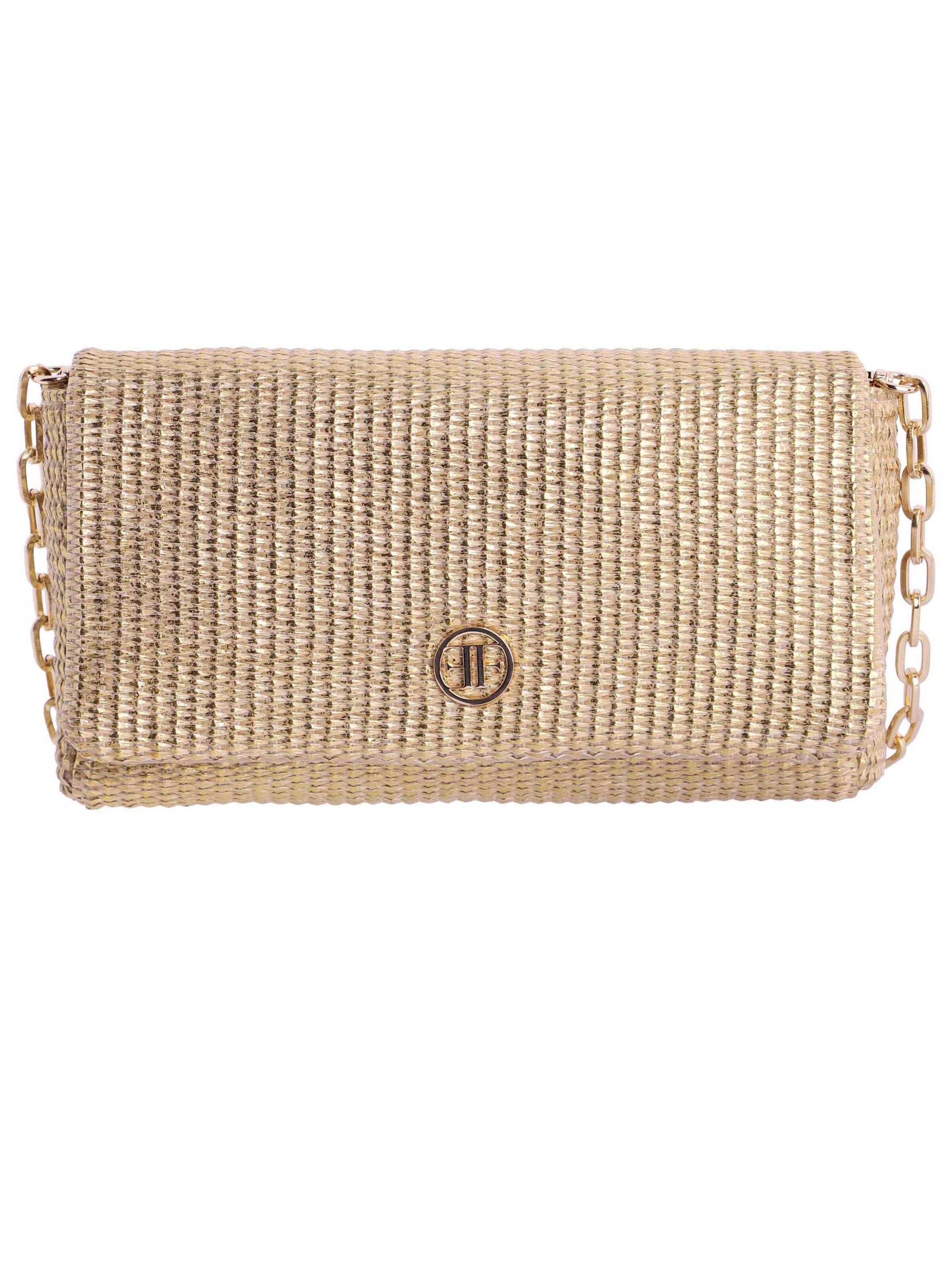 eferri - Bolso de hombro en oro: frente