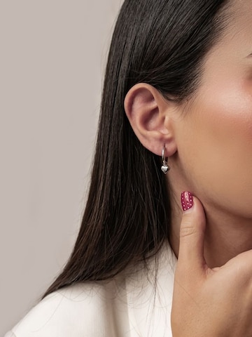Hey Happiness Earrings 'Heart Beat' in Silver