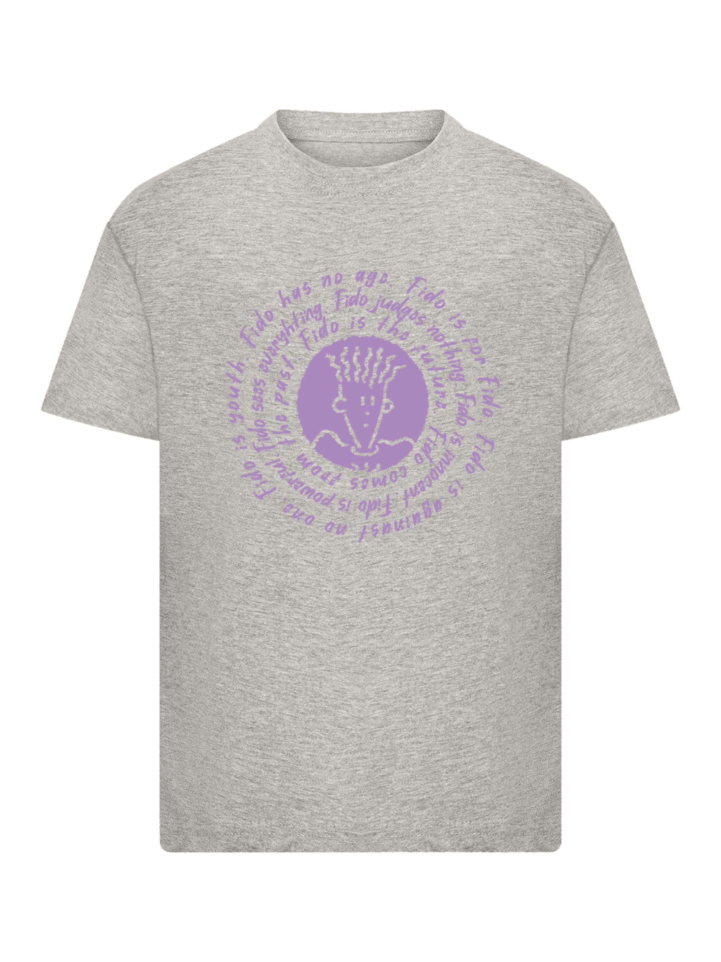 T-Shirt 'Fido Dido Is For Fido Spiral' F4NT4STIC en gris : devant