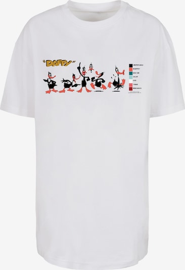 F4NT4STIC T-Shirt 'Looney Tunes Daffy Duck Colour Code' in pueblo / pitaya / schwarz / weiß, Produktansicht