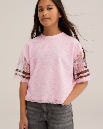 WE Fashion Tričko – pink: přední strana