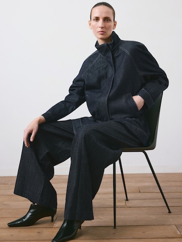 MANGOWide Leg/ Široke nogavice Traperice s naborima 'Artemide' - plava boja