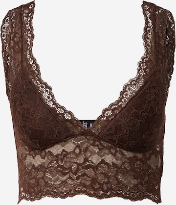 PIECES Bra 'LINA' in Brown: front