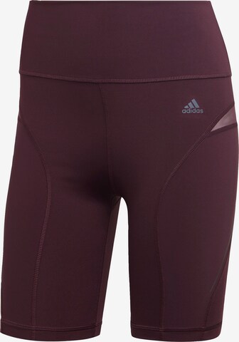 ADIDAS SPORTSWEAR Workout Pants in Red: front