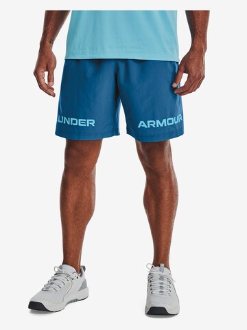 UNDER ARMOUR Обычный Спортивные штаны в Синий: спереди