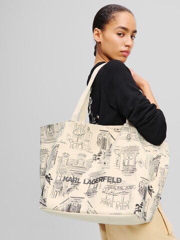 Karl Lagerfeld - Shopper 'KL x Jorge Parra' en beige
