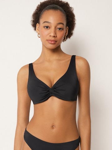 CALZEDONIA Balconette Bikinitop 'Premium Sculpt' in Schwarz: Vorderseite