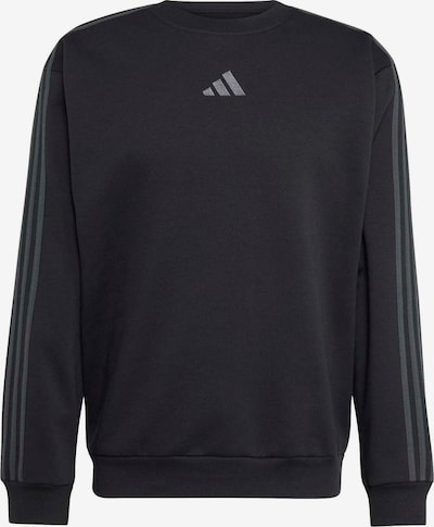 ADIDAS SPORTSWEAR Urheilullinen collegepaita 'Essentials 3-Stripes Fleece' koossa XL-XXL värissä harmaa / musta, Tuotenäkymä