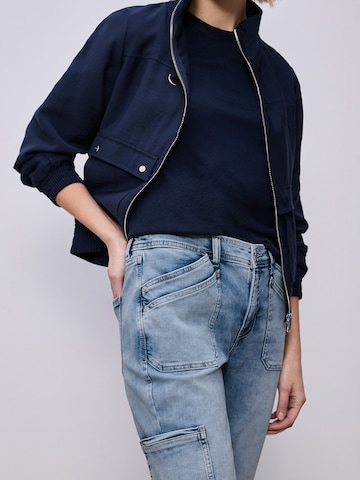 STREET ONE Slimfit Τζιν cargo 'Charlie' σε μπλε