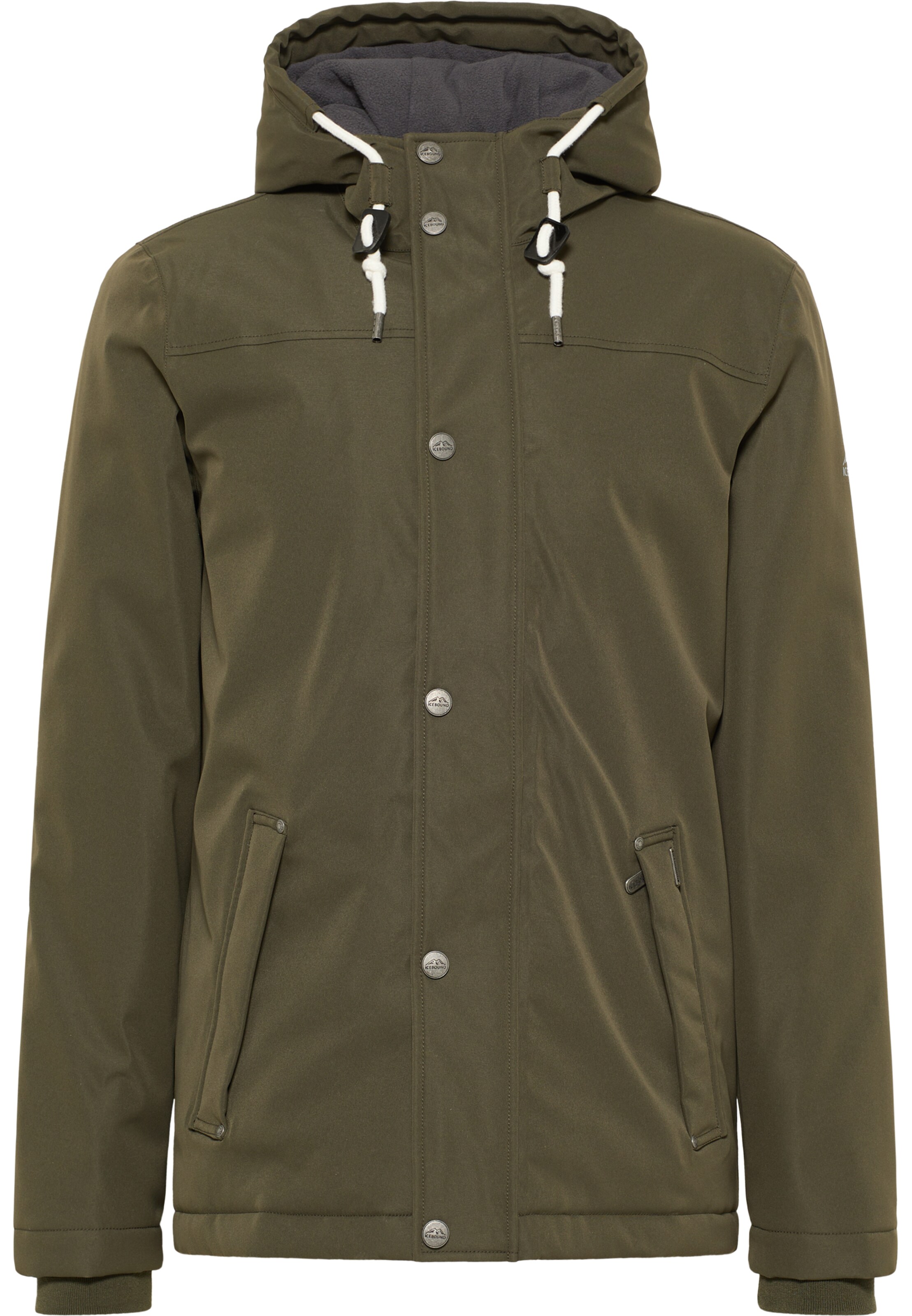 ICEBOUND Функционално яке 'Iglu' в зелено: отпред