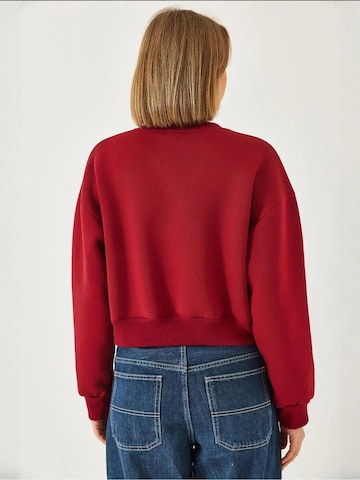 Bianco Lucci Sweatshirt in Rot