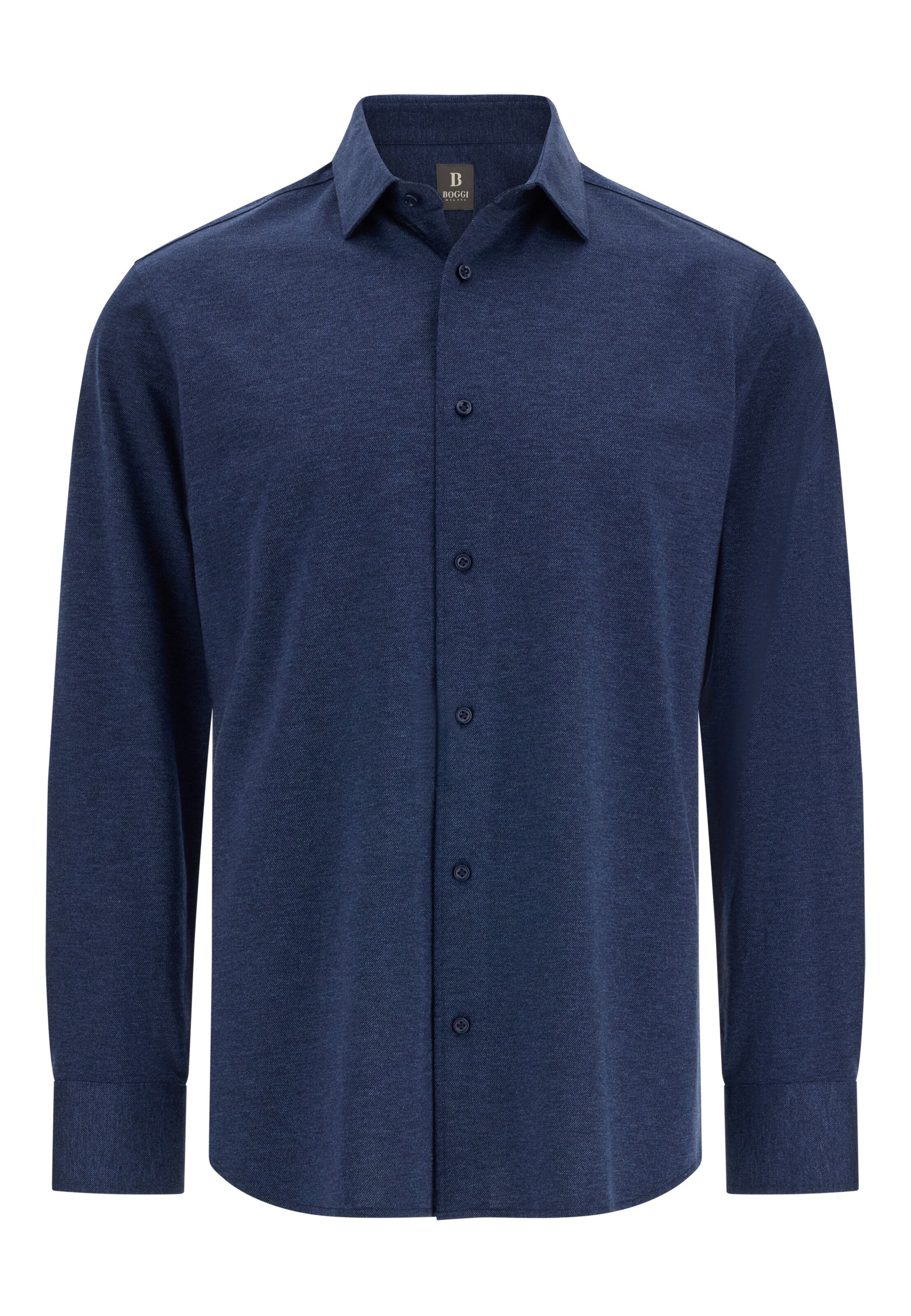 Boggi Milano Regular fit Overhemd in Blauw: voorkant