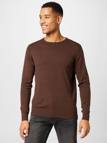 INDICODE JEANS Sweter w kolorze brązowy: przód