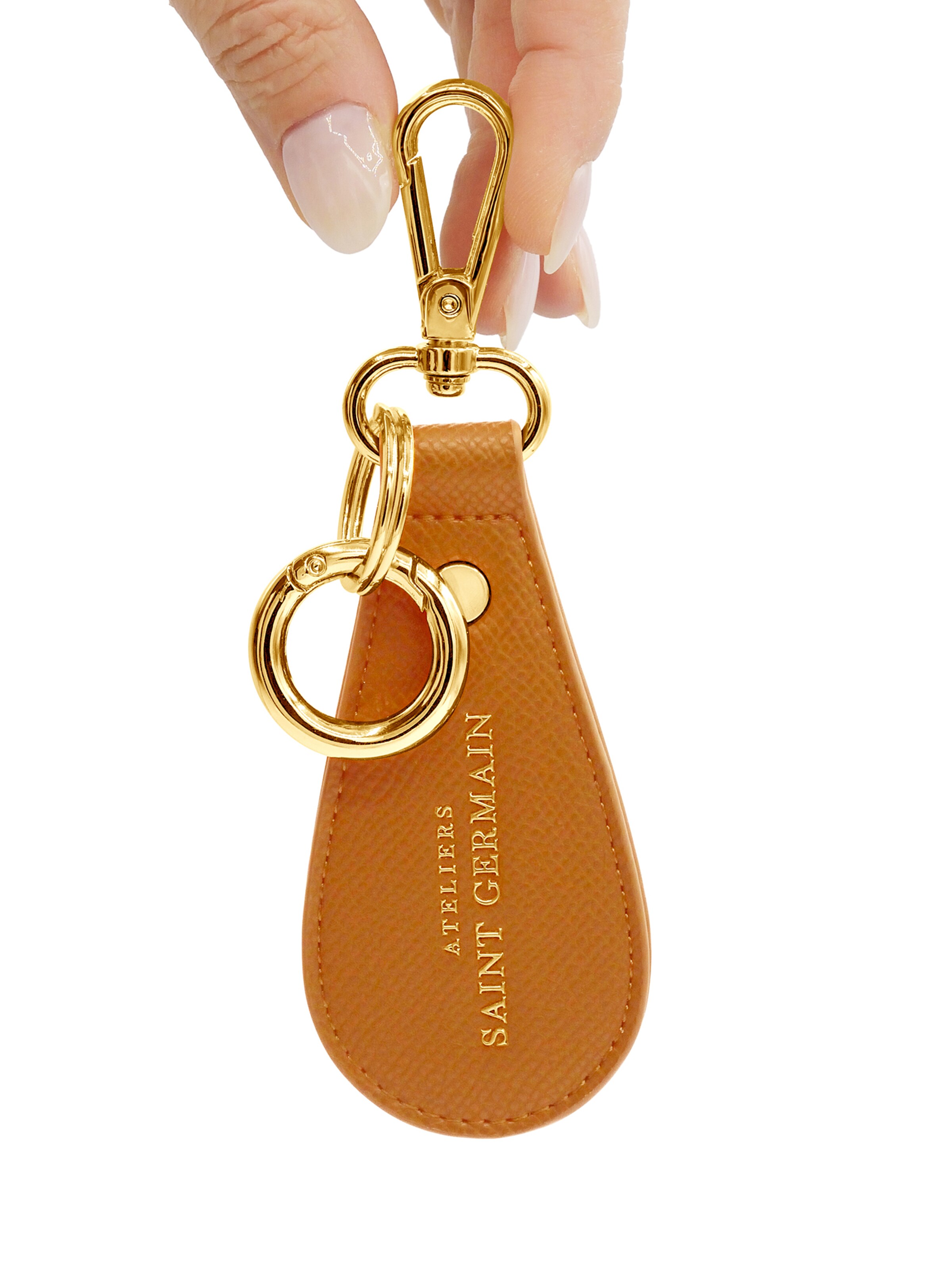 Ateliers Saint Germain - Llavero 'Dream Paris' en marrón: frente